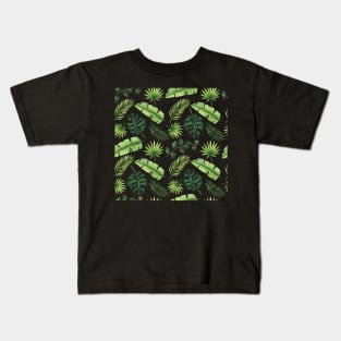 Bright Green Leaves Kids T-Shirt